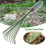 Rastrello da giardino rastrello per erba rastrello a mano scopa per foglie con impugnatura Comfort