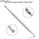 12cm Steel Ear Pick Acupuncture Point Probe Auricular Pen Beauty Reflex Massage Needle Detection