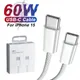 60W Dual USB C Fast Charging PD Cable for iPhone 15 Plus 15 Pro Max Samsung Xiaomi Huawei Type C to