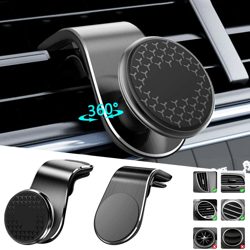 Magnetic Car Phone Holder Air Vent Magnet Mount GPS Smartphone Phone Holder in Car for Mobile Phone Rotation Bracket