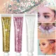 Body Glitter Gel Long Lasting Waterproof Eyeshadow Stage Party Hair Face Bright Highlighter Glitter