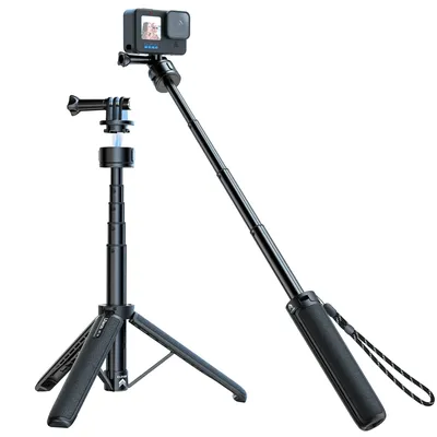 U​lanzi Go-Quick II Magnetic Quick Release Action Camera Extension Tripod Adjustable Tripod for Gopro Hero 12 11 10 9 8 7 6 5