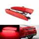 ANGRONG 2x Rear Bumper Reflector Red Lens Cover Tail Stop Brake Light lamps For Mazda 2 DY Mazda 3