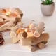 Candle Holders Natural Wooden Candlestick Tealight Decorative Candleholder Ornaments Desktop Decors