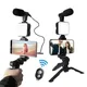 Smartphone Vlogging Kit With Tripod Phone Holder Mini Microphone LED Fill Light Starter For TikTok