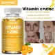 Vitamin C 1000mg with Zinc 20mg Capsules for Support Cellular Energy Production & Collagen Formation