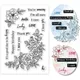 1pc Blessing Words Clear Stamps for Card Making Flower Rubber Stamps Happy Birthday Transparent