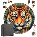 Popular 3d Animal Tiger Wooden Jigsaw Puzzle Adult Puzzle Gift Unique Wooden Diy Crafts Family