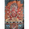 36" Tibet Tibetan Embroidered Cloth Silk Buddhism Hayagriva Buddha Horse Head Guanyin Tangka Thangka