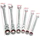 6/7/8/10/11/12mm Combination Ratchet Wrench Spanner Socket Tool Set 180° Adjustable Spanner Car