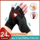 1 Pairs Arthritis Gloves Anti Arthritis Therapy Compression Gloves Copper Infused Half Finger Glove