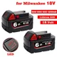 Original 18V 6.0Ah Replacement Lithium Ion Battery For Milwaukee M18 Power Tool Batteries 48-11-1815