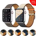 Leather strap for Apple watch band 44mm 40mm 45mm 41mm 38mm 42mm Single tour watchband bracelet