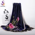 BYSIFA| Pink Grey Silk Scarf Shawl Spring Fall Crane Design Winter Brand Long Scarves Wraps Summer