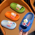 New Boys Cartoon Animation Slippers Soft Bottom Bathroom Non-slip Slippers Baby Outdoor Indoor