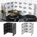Aluminum Foldable Kitchen Gas Stove Baffle Plate Kitchen Frying Pan Oil Splash Protection Screen