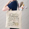 1 pc Folklore Tracklist pattern Tote Bag borsa a tracolla in tela per i viaggi borsa per la spesa