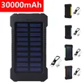 30000mAh banca di energia solare per Xiaomi Dual USB batteria esterna portatile batteria di