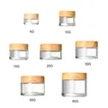 1PC Cosmetic Sample Empty Container Glass Round Small Jars with Lids for Makeup Eye Shadow Powder