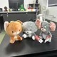 Original Tom and Jerry Plush Toys Cute Tom Cat Throw Pillow Doll Tefie Mouse Action Cartoon Doll