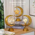 LED Iron Moon Lamp Round Ball Lamp Star Moon Lamp Bedroom Table Lamp Thanksgiving Christmas