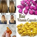 10Pcs Anti Hair Loss Hair Vitamin Capsule Oil Keratin Complex Oil Smooth Silky Hair Serum Hair Mask