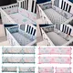 Crib Rail Cover Set and Baby Crib Liner Baby Bumperless Crib Cot Protector Infant Bebe Bedding Set