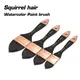 Premium 4 Pcs Round/Flat Artist Squirrel Hair Paint Brush Large Wash Soft Brushes Set For Art