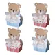 12PCS Pink Blue bear Favor Boxes kid's Birthday Party Gift Boxes Animal Baby Shower Party Supplies