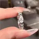 Marquise cut Moissanite Diamond Ring 100% Real 925 Sterling Silver Party Wedding Band Rings for