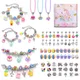 Children's Jewelry Gift Box Set3D Crystal Resin Handmade DIY Cute Pendant Beaded Children's Bracelet