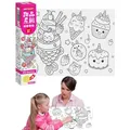 Coloring Roll Sticky Toddler Drawing Paper Roll Toddler DIY Painting Wall Coloring Paper Stickers