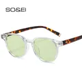 SO&EI Vintage Polarized Men Punk Square Sunglasses Shades UV400 Fashion Rivet Decoration Shades