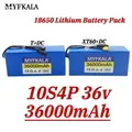 100% Original 36V 10S4P 36Ah 18650 Li-ion Battery Pack 1000W High Power Battery 36000mAh Ebike