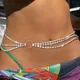 Shine 2024 Fashion Three Layer Rhinestone Waist Chain for Women Circle Beach Bikini Waist Belly Sexy