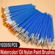 10/20/50 PCS Painting Brushes Set Art Round Flat Hair Nylon Hair Paint Brush for Oil Acrylic