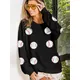 Baseball sequined sweatshirt Baseball Pullover Tops for Women Raglan Long Sleeve Sweatshirt Casual