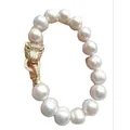 NEW HOT HUGE AAA 10-11MM South Sea White Pearl Bracelet 7.5-8 Inch