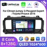 LeeKooLuu CarPlay Android Auto Radio per Citroen Jumpy 3/Peugeot Expert/Toyota Proace 2016 (guida a