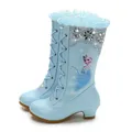 4-13 Years Old Teens Girls Botas Disney Frozen 2 Elsa Boots Kid Princess Cosplay Snow Boots