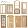 Cute Wooden Frame and Glass Plate Doll House DIY Double Window 1/12 Dollhouse Miniature Accessories