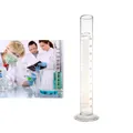 100ml Transparent Measuring Graduated Cylinder Science Measuring Lab Test Glass
