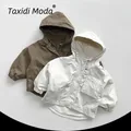 Cerniera con cappuccio 2024 primavera autunno nuovi bambini giacca Casual ragazzi cappotto giacca a