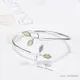 925 Sterling Silver Enamel Green Olive branch Leaves Open Cuff Bracelets & Bangles For Women Fashion