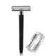 1 Razor Handle + 1 Razor Men Shaving Classic Manual Shaver Double Edges Safety Razors Metal