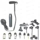 Professional Musical Instrument Microphones Set with 8 Types Clips for Basses Cello Violin Guitar