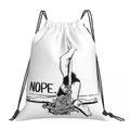 Pole Dance NOPE - Black Backpacks Multi-function Portable Drawstring Bags Drawstring Bundle Pocket