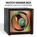 Automatic Watch Winder Black Matte Wood Paint Rotating Watch Box High Quality Storage Case For