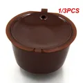 1/3PCS Refillable Coffee Capsules Filter Cup Compatible for Dolce Gusto Taste Adapter Reusable