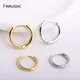 Rhodium/Gold Plated Simple Hoop Earrings for Women Circle Piercing Round Ring Earrings Fashion